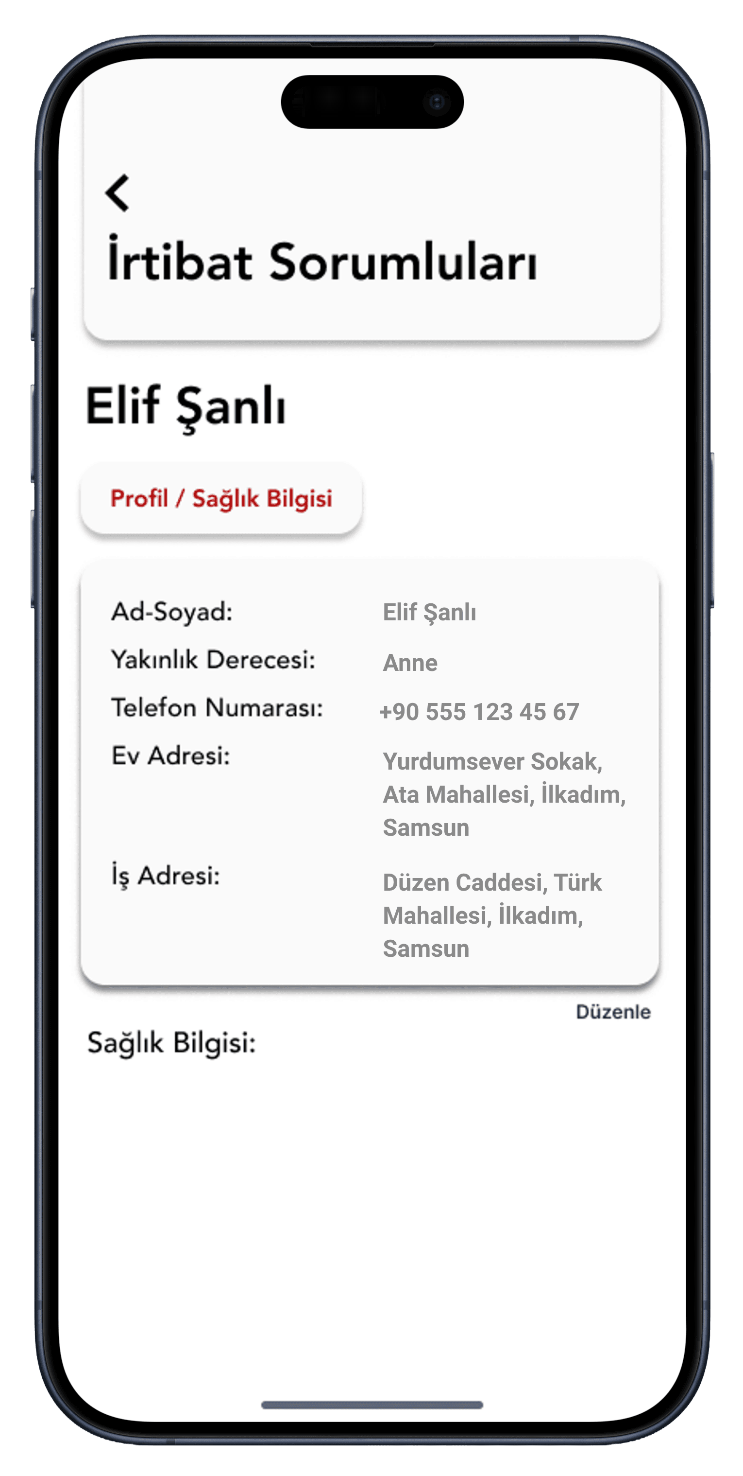Emergency Medical Profile